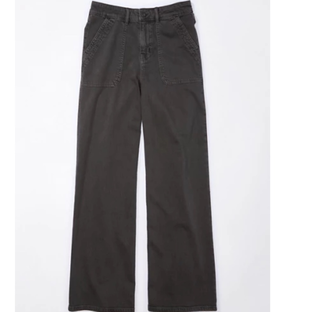 American Eagle Dreamy Drape super high waisted baggy wide leg pant size 6 new